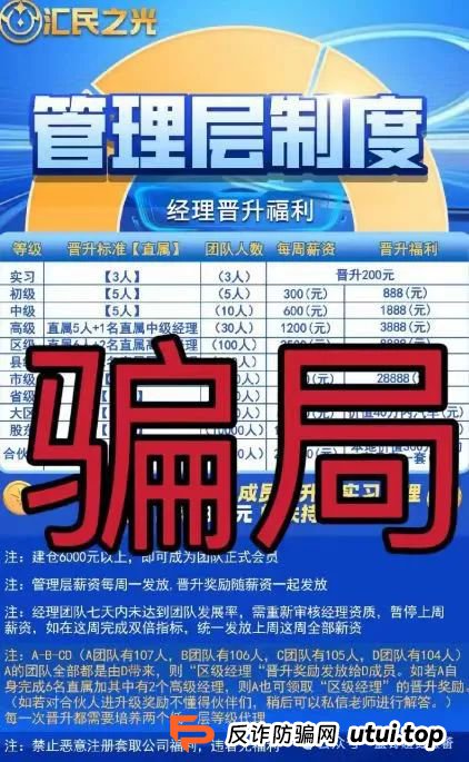 高度警惕【汇民之光】跟单类资金盘骗局，目前已经开始大量单割，即