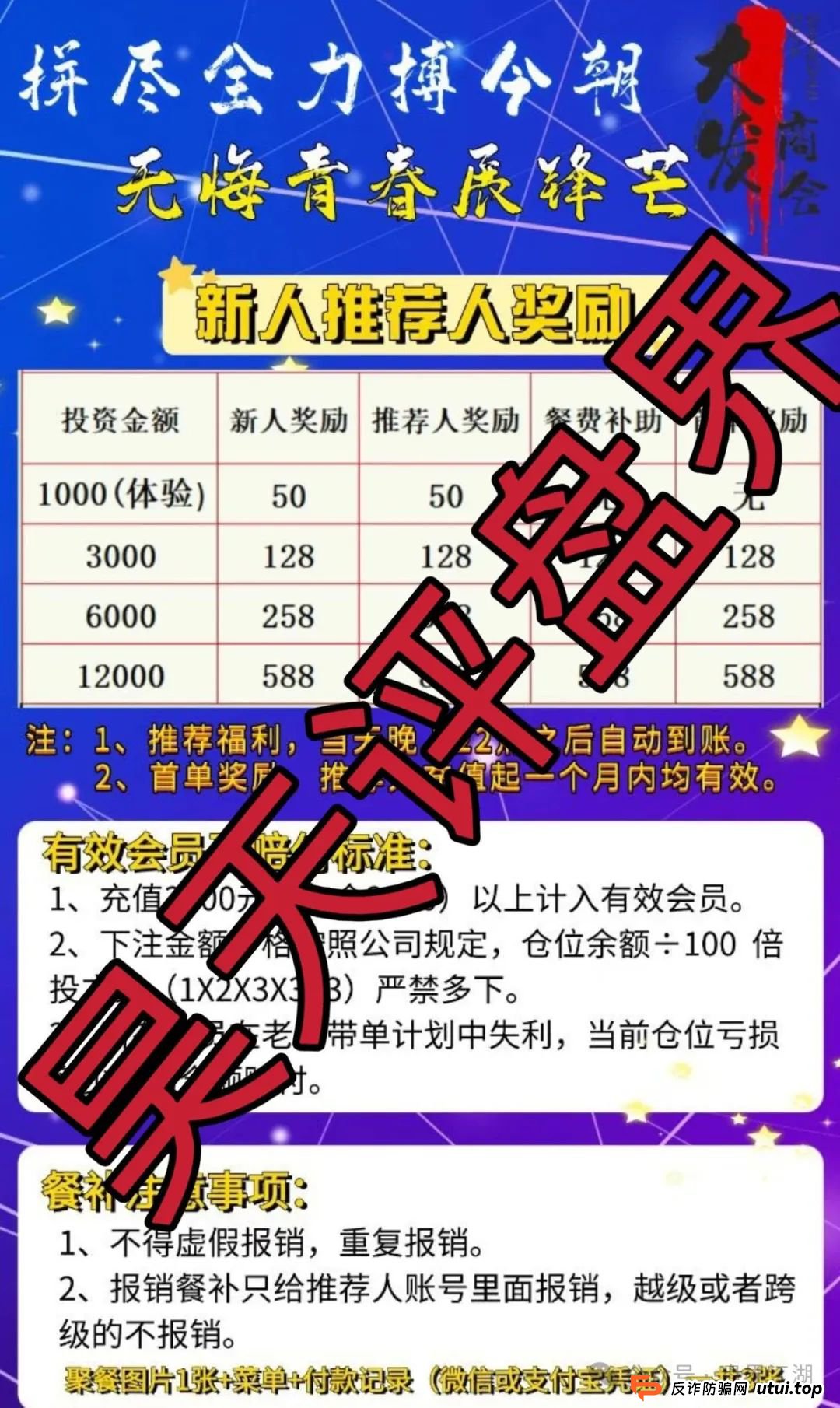 大发商会彩票类资金盘骗局，刚开盘就开始单割，典型的一轮圈韭菜盘